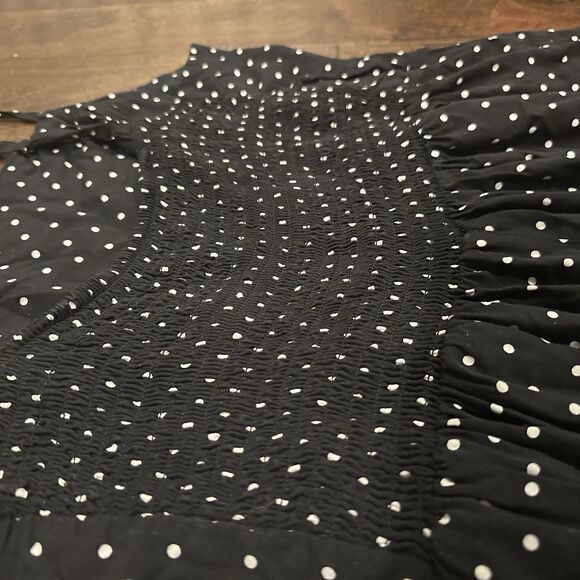 Old Navy Polka Dot Square Neck Cami Jumpsuit Romper Black White XL Summer Smock - Picture 13 of 13
